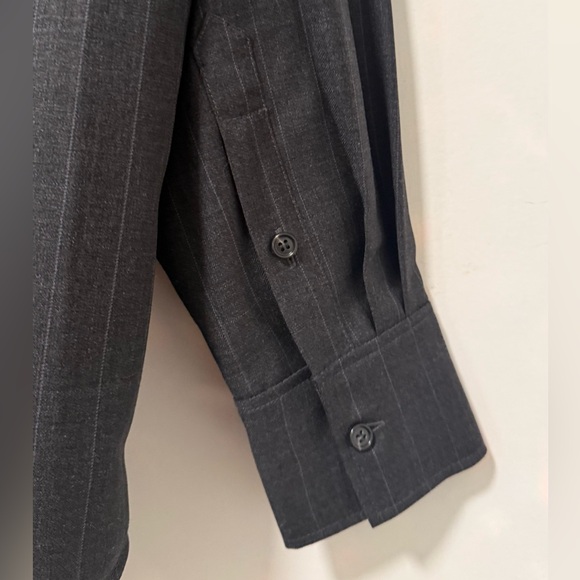 COS Charcoal Pinstripe wool Shirt - Picture 11 of 11